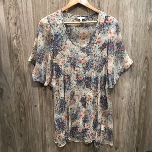 JOIE 100% Silk Floral Printed Tunic Dress